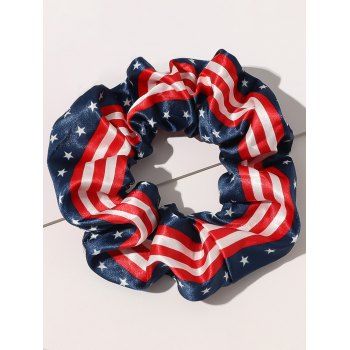 

Ethnic Scrunchie Star Striped Print American Flag Patriotic Hair Accessory, Multicolor c