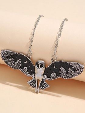 Vintage Necklace Owl Pendant Alloy Adjustable Punk Chain Necklace