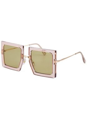 Travel Sunproof Sun Glasses Metal Frame Outdoor Streetwear Square Sunglasses