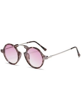 Summer Outdoor Round Sunglasses Metal Frame Steampunk Sun Circle Eyeglasses