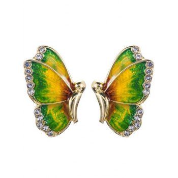 

Artificial Diamond Ombre Butterfly Shape Alloy Stud Earrings, Light green