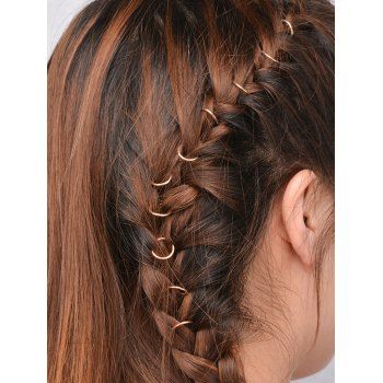 Fashion Women's Hair Accessories 10 Pcs Minimalist Hair Clip Rings Solid Color Braids Geometric Charm Fashion Hair Accessories Golden