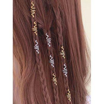 

9 Pcs Trendy Hair Rings Alloy Braided Snake Pattern Hair Accessories, Multicolor b