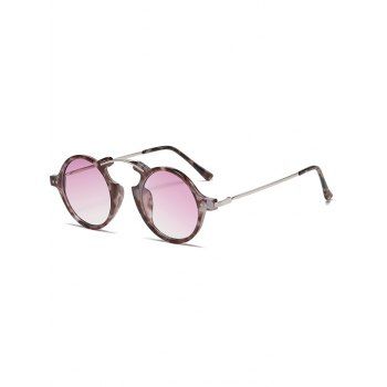 

Summer Outdoor Round Sunglasses Metal Frame Steampunk Sun Circle Eyeglasses, Light purple