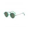 Summer Outdoor Round Sunglasses Metal Frame Steampunk Sun Circle Eyeglasses - GREEN 