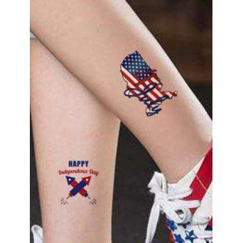 

10 Pcs Temporary Tattoo Stickers Star Striped Eagle Print Patriotic Independence Day Stickers Set, Multicolor