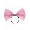 Bowknot Hairband Sweetness Solid Color Mesh Trendy Hair Accessory - BLACK 