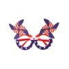 2 Pcs Independence Day Glasses Windmill Toy Striped Star Print American Flag Ethnic Patriotic Glasses Set - multicolor 