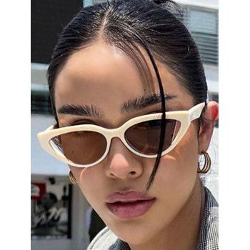 

Outdoor Sunglasses Animal Eye Gap Lens Large Frame Trendy Vacation Sunglasses, White