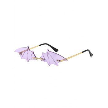 Fashion Women's Gothic Sunglasses Bat-shaped Frame Adornment Universal Trendy Outdoor Travel Sunglasses Purple