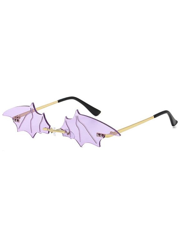 Lunettes de Soleil Montantes Monture en Forme de Chauve-Souris pour Voyage - Pourpre 