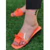 Sandales Plates de Plage à Chaîne Transparente - Orange EU 37