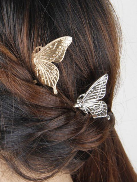 2 Pcs Hair Combs Alloy Butterfly Hair Combs Trendy Elegant Hair Accessories