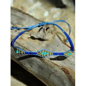 

Bohemian Bracelet Colored Beads Geometric-shaped Trendy Ethnic Bracelet, Blue