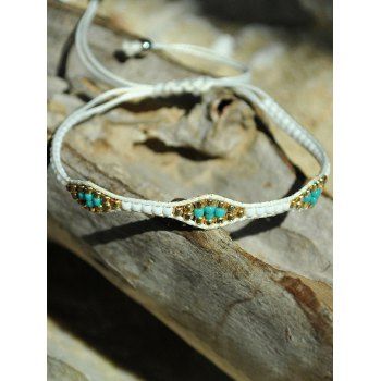 

Bohemian Bracelet Colored Beads Geometric-shaped Trendy Ethnic Bracelet, White