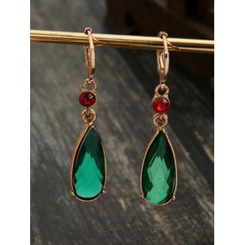 

Artificial Crystal Waterdrop Pattern Cosplay Drop Earrings, Golden