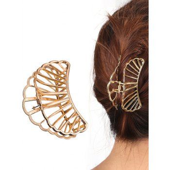 Fashion Women's Hair Accessories Trendy Hair Claw Solid Color Hair Claw Hollow Out Geometric Hair Accessories Golden