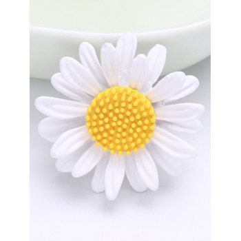 

Flower Pattern Alloy Brooch Accessory, White