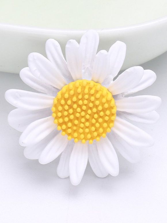 Broche Accessoire Motif de Fleur en Alliage - Blanc 