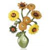 Trendy Brooch Vase Leaf Colored Sunflower Brooch Summer Brooch - multicolor C 