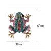 Trendy Brooch Cartoon Frog Brooch Colored Rhinestone Cute Alloy Brooch - multicolor B 
