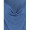 Casual T Shirt Solid Color T Shirt Draped Cowl Neck Short Sleeve Trendy Summer Tee - BLUE L