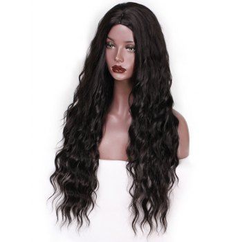 

Long Corn Wavy Middle Part Capless Synthetic Wig, Black