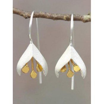 

Vacation Drop Earrings Flower Earrings Elegant Trendy Earrings, Silver