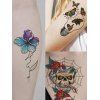 30Pcs Gothic Tattoo Stickers Flower Skull Butterfly Animal Pattern Tattoo Stickers Set - multicolor 