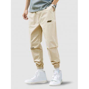 

Peace World Print Jogger Pants, Warm white