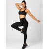 Legging de Yoga de Sport Long Texturé à Taille Elastique en Couleur Unie - Noir S