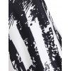 American Flag Casual Tank Top Star Striped Print O Ring Cut Out Handkerchief Summer Top - BLACK L