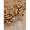 Boucles D'Oreilles Animal en Forme de Serpent avec Strass en Alliage - d'or 