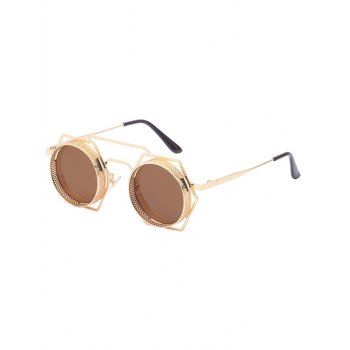 

Unisex Sunglasses Geometric-shaped Cut Out Streetwear Sunglasses, Light coffee