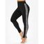 Legging Moulant Décontracté Chiné à Taille Elastique avec Œillet Inséré - Noir XXL