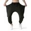 Pantalon Sarouel de Sport Lâche en Couleur Unie avec Large Poches à Cordon - Noir XL