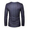 Casual Faux Twinset T Shirt 3D Bowknot Print T Shirt Long Sleeve Round Neck Twofer Tee - BLACK XXL
