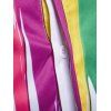 Chemise Décontractée à Imprimé Peinture Colorée Boutonnée à Manches Longues - Blanc XXL