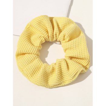 

Pure Color Textured Scrunchie Elastic Hair Band Hair Accessory, Yellow