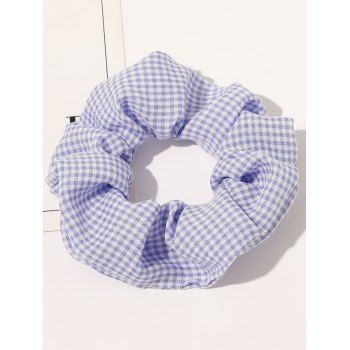 

Plaid Print Preppy Style Scrunchie Elastic Hair Band Hair Accessory, Light purple