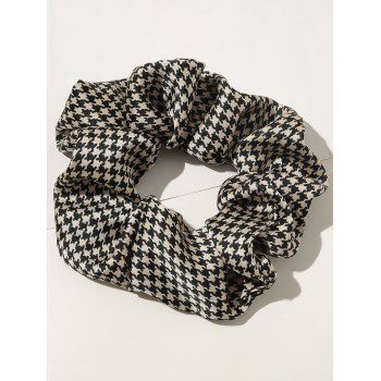 

Vintage Houndstooth Allover Print Scrunchie Elastic Hair Band Hair Accessory, Light yellow