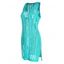 Robe de Plage Cache-maillot Décontractée Fendue en Crochet et Couleur Unie sans Manches - Vert L