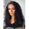 13*4 Lace Front 130% Deep Curly Human Hair Wig - BLACK 14INCH