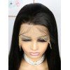 Solid Color 13*4 Lace Front Straight 130% Human Hair Wig - BLACK 16INCH