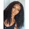 Fluffy Curly 180% Human Hair Wig 13*4 Lace Front Wig - BLACK 12INCH