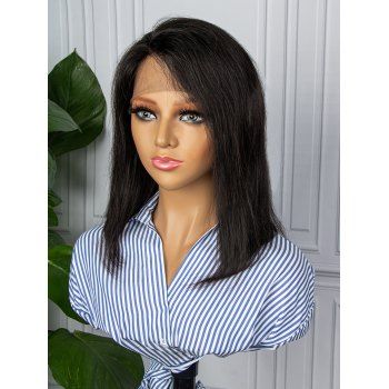 

Straight 13*4 Lace Front 150% Human Hair Wig, Black