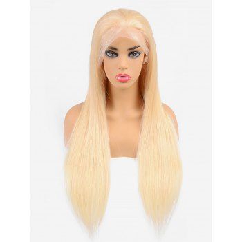 

13*4 Lace Front Straight 150% Human Hair Wig, Golden