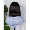 Straight Bob 150% Human Hair 13*4 Lace Front Wig - BLACK 14INCH