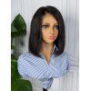 Straight Bob 150% Human Hair 13*4 Lace Front Wig - BLACK 14INCH
