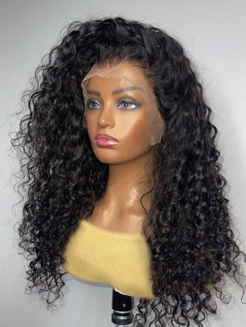 13*4 Lace Front Deep Curly 180% Human Hair Wig